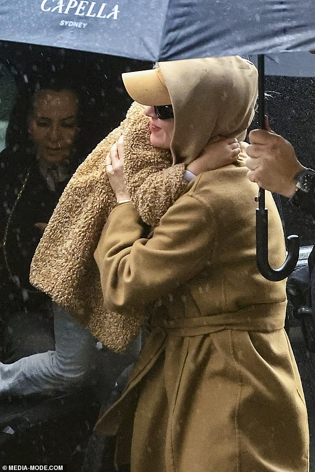 The American pop star jetted out of Sydney Airport following the Australian leg of her Lifetimes Tour on Tuesday
