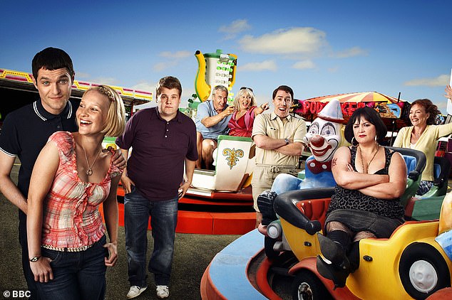 The actor shot to stardom as part of the hit show Gavin & Stacey, in which he played Gavin Shipman (pictured left with the cast of the show)