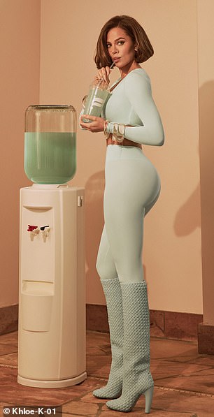 Khloe has worked hard on her figure - having shared her passion for fitness in the more recent series of The Kardashians; (seen in June)