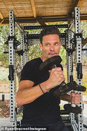 The star also shared a glimpse at his weight-incorporated gym routine