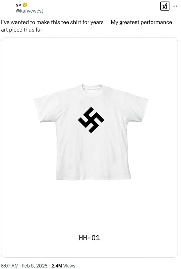 On February 11, the shop on Kanye's Yeezy Website - which he advertised with an expensive ad during the Super Bowl - was taken offline by Shopify after he was selling a shirt with a swastika