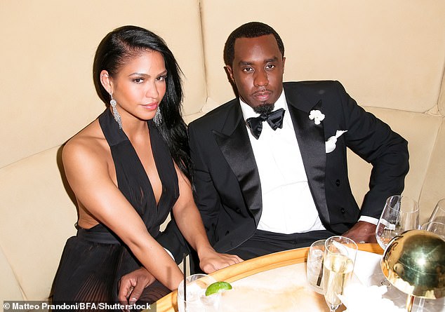 In her video, Aubrey O'Day gasped, s, 'Oh my god, not guilty on Cassie!' as Cassie Ventura, Diddy's ex girlfriend and the prosecution's star witness, went through weeks of gut-wrenching testimony; (Cassie and Diddy in 2015)