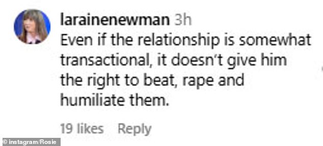 SNL alum Laraine Newman said Diddy had been out of line in the way he had treated sex workers he'd hired