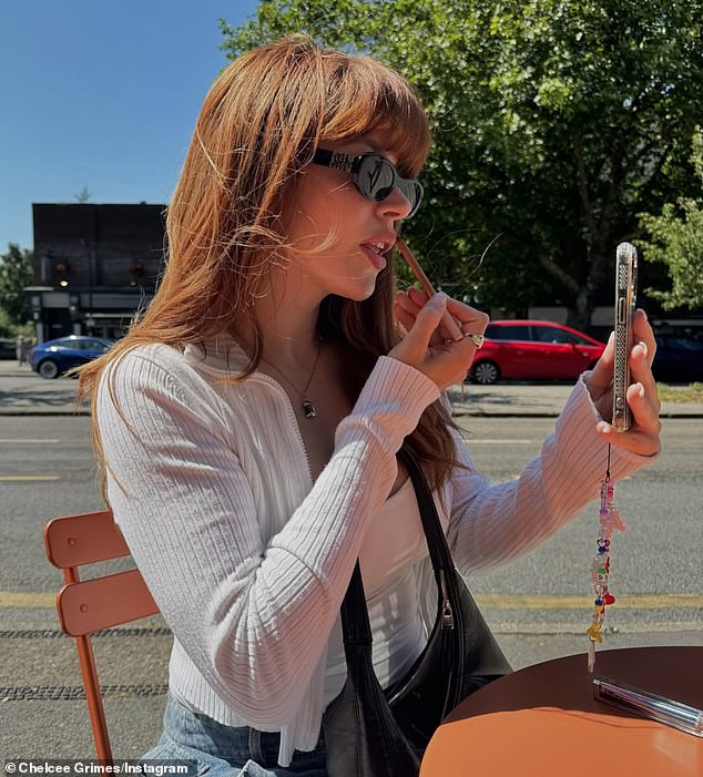 The former footballer went public with Amelia Farhang (pictured) last July with Chelcee sharing images of the redhead to her Instagram, captioning the post: 'Private but not a secret'