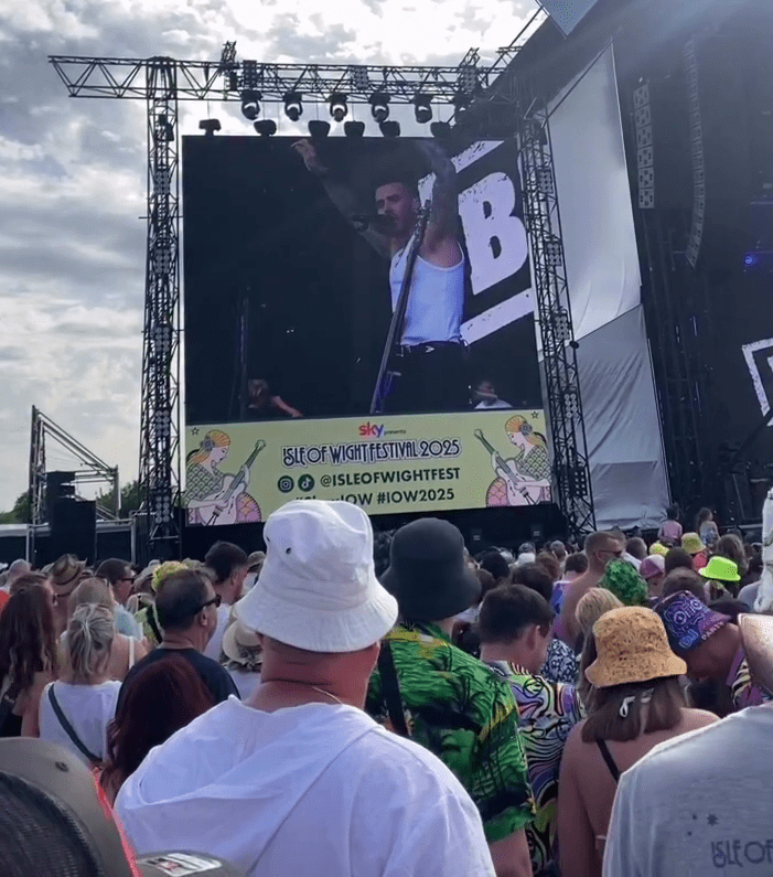 Matt Willis performing at the Isle of Wight Festival 2025.