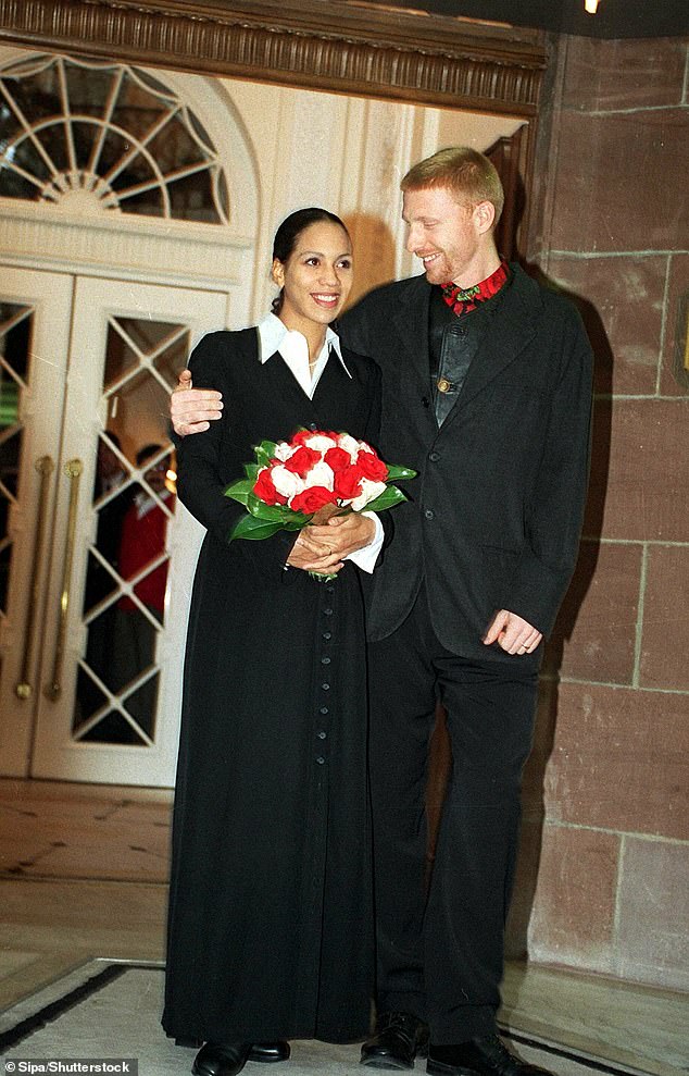 Boris and Barbara are pictured on their wedding day