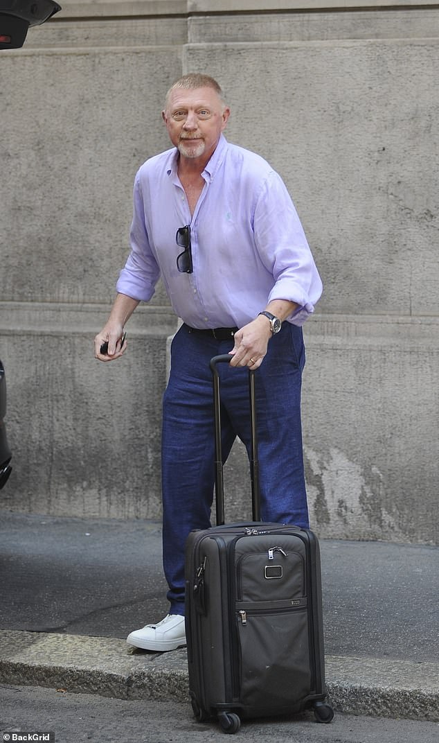 Boris appeared to be in good spirits as he flashed a smile during his outing with Lilian
