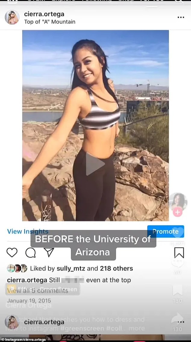 One post from January 2015 showed a snap of her at the top of a mountain, using a version of the slur to describe how she smiles.