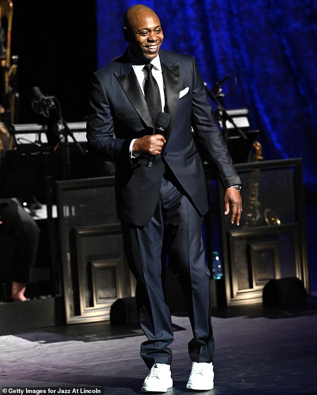 His latest sighting comes after he was slammed by Dave Chappelle (pictured in April) for not taking a public stance on the Israel-Gaza war, despite being of Palestinian origin himself