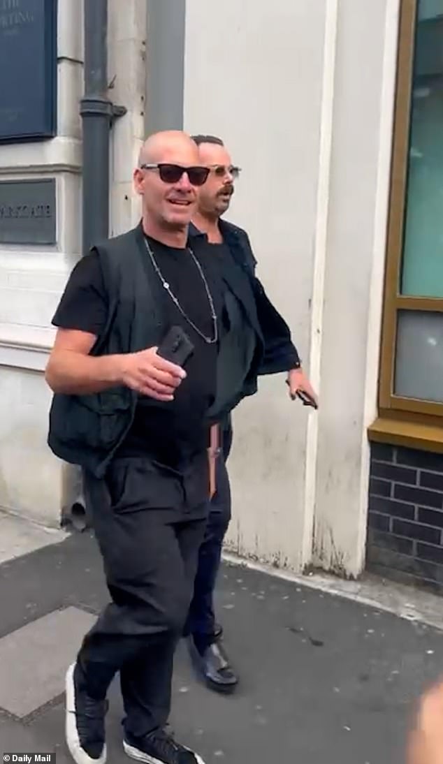 Danny was joined by a friend as he no-doubt joined a host of other celebrities eager to see the band's return tonight