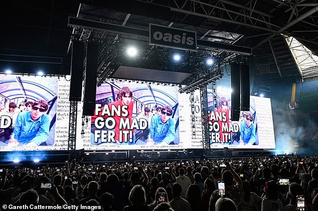 Throughout their various sets, poignant pictures of the family’s home in Manchester flashed up on the screen along with baby pictures of both brothers