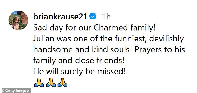 'Sad day for our Charmed family!' he wrote.
