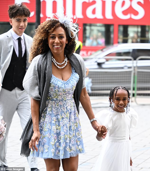 Mel B's sister Danielle Brown led guests arriving at the Spice Girls' St Paul's Cathedral wedding to Rory McPhee on Friday afternoon