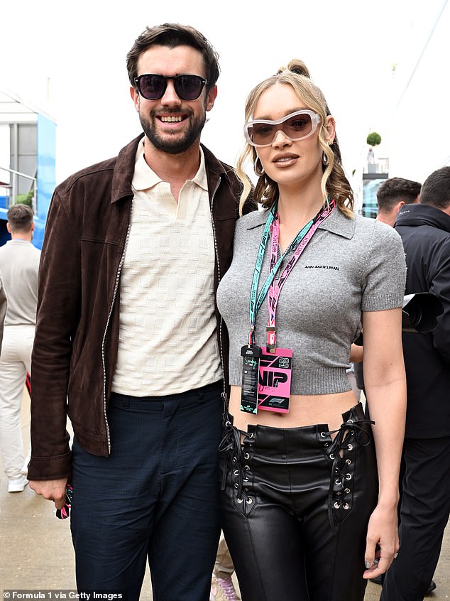 Jack Whitehall appeared to be in high spirits as he posed for photos alongside his glamorous girlfriend, Roxy Horner