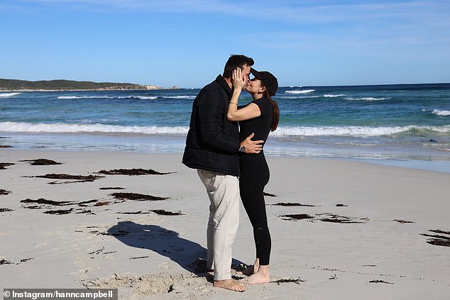Hannah said that the pair were planning to shoot their baby's gender reveal when Lawrence got down on one knee.