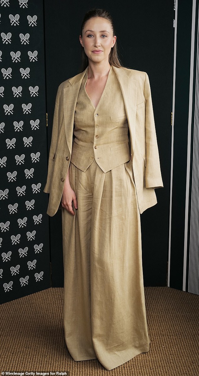 Adolescence star Erin Doherty cut a chic figure in a three piece suit