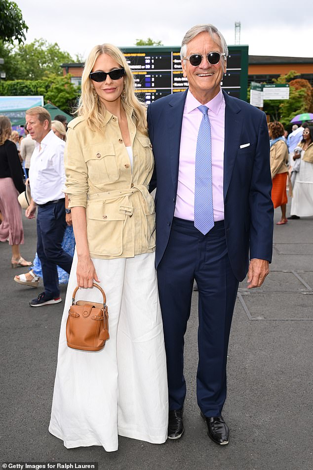 New mum Poppy was seen for the first time since giving birth as she attended the tennis tournament with property developer father Charles