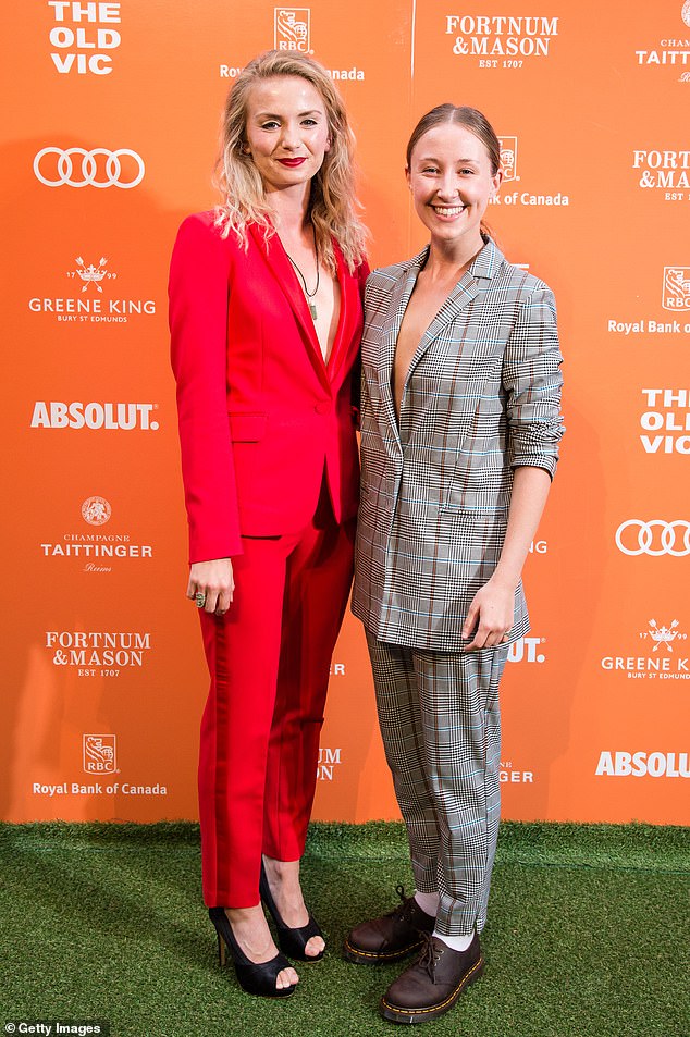 It comes after MailOnline exclusively revealed earlier this year that the actress (R) had split from partner of seven years Sophie Melville (L) Pictured together 2019