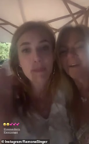 Singer then made a beeline back to Roberts after her daughter Avery urged her to fix the situation