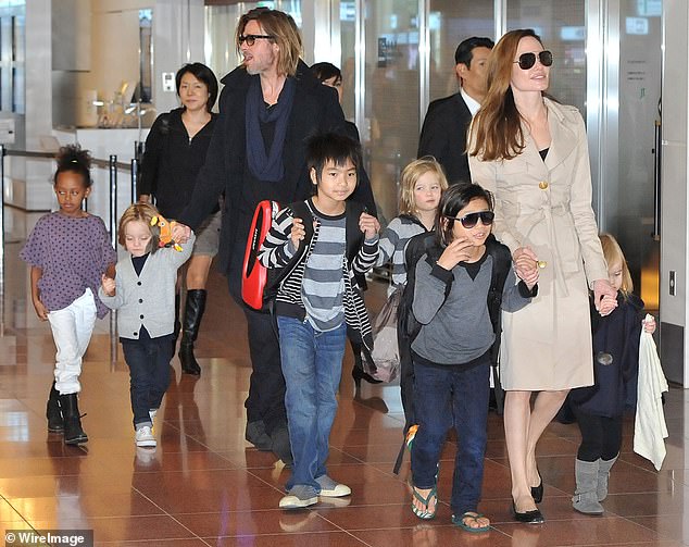 In addition to Shiloh, the former couple share five kids: Maddox, 23; Pax, 21; Zahara, 20; and twins Knox and Vivienne, who turn 17 this weekend; pictured 2011