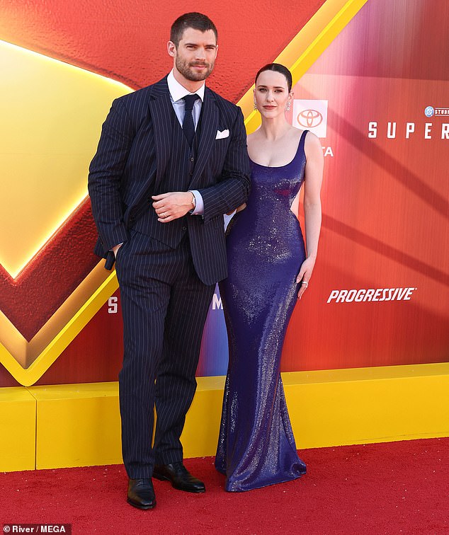 Rachel and the leading man were together for the vying photographers