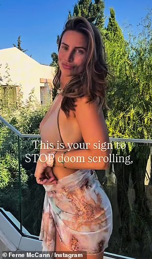 Ferne showed off her toned physique in the beach cover up