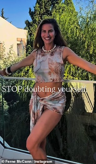 The mother-of-two looked in great spirits as she twirled around in the clip, but confessed in her caption that she'd regularly edit her images 'a million times' before finding the courage to post
