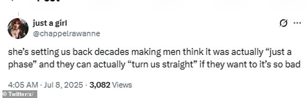 Someone else said about the pop star: 'She's setting us back decades, making men think it was actually