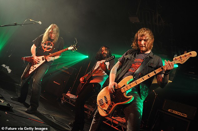 Riddles, who battled cancer prior to his death, contributed to Angel Witch's first album before leaving the group in 1982; a later incarnation of Angel Witch is pictured in 2009 in the UK