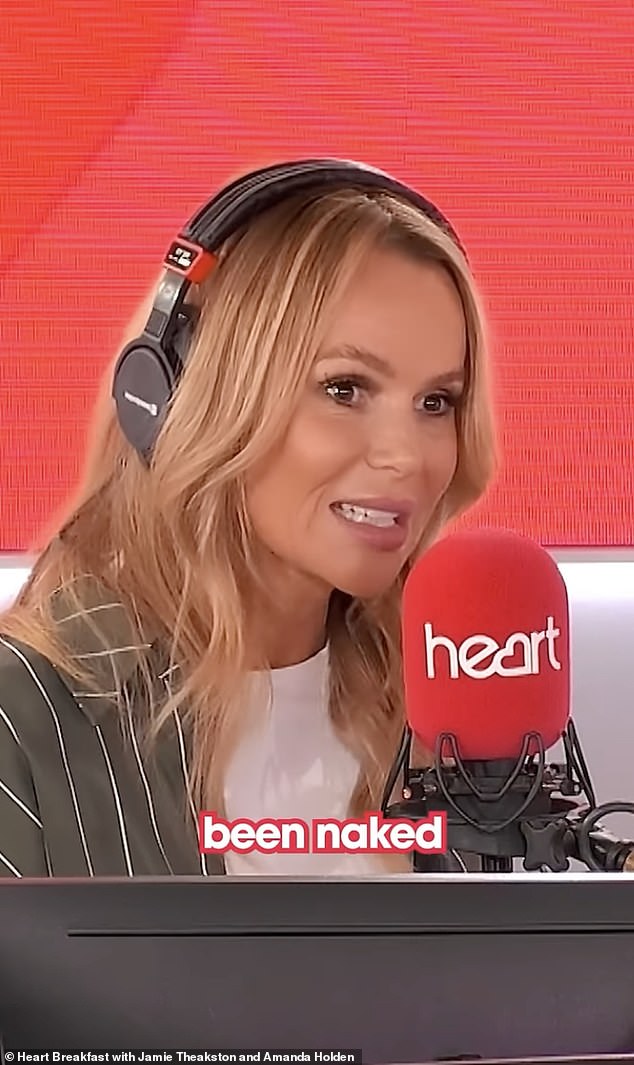 But in an embarrassing turn of events, Amanda revealed she didn't realise the camera was recording and had been naked in her garden during that time