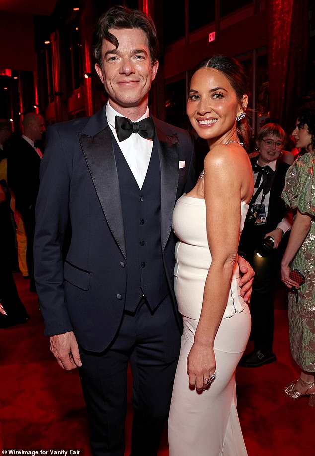 Olivia and John's married last year after a romance that first went public in mid-2021, on the heels of the comedian's split from his first wife Anna Marie Tendler; pictured 2024