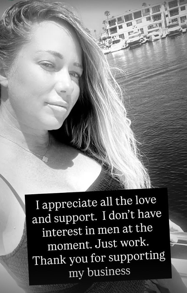 But these days the 40-year-old Girls Next Door veteran has sworn off men, and it's for a relatable reason. 'I don't have interest in men at the moment. Just work. Thank you for supporting my business,' added the Kendra On Top