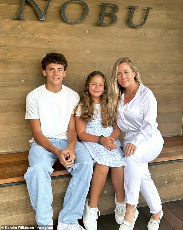 They share two children: son Hank Baskett IV, 15, and daughter Alijah, 11 (pictured 2024)