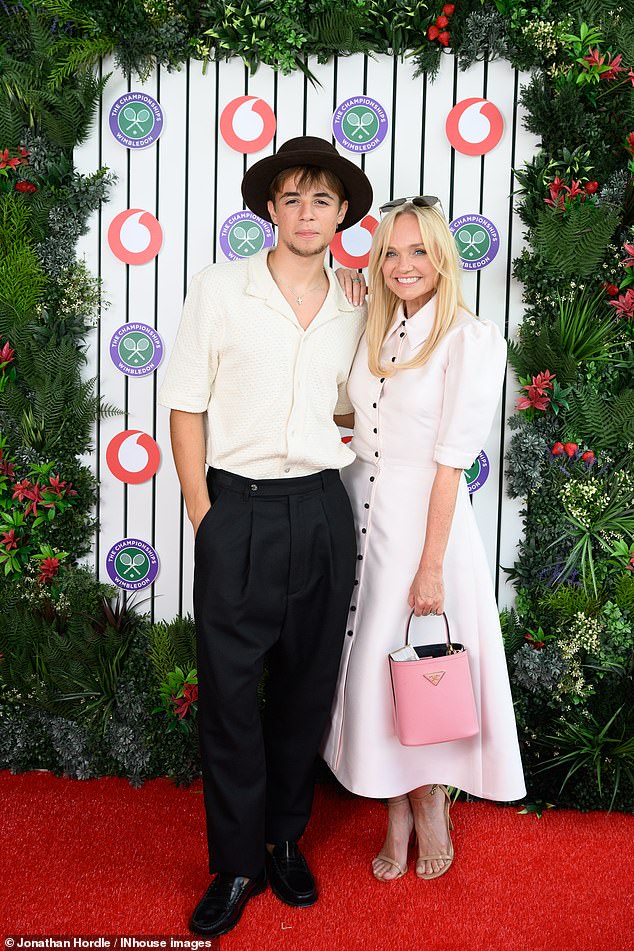 Emma and Beau were full of smiles as they enjoyed the British sunshine at Wimbledon