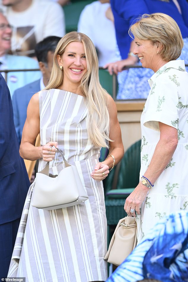 Ellie couldn't wipe the smile off her face as she chatted with fellow guests before taking her seat