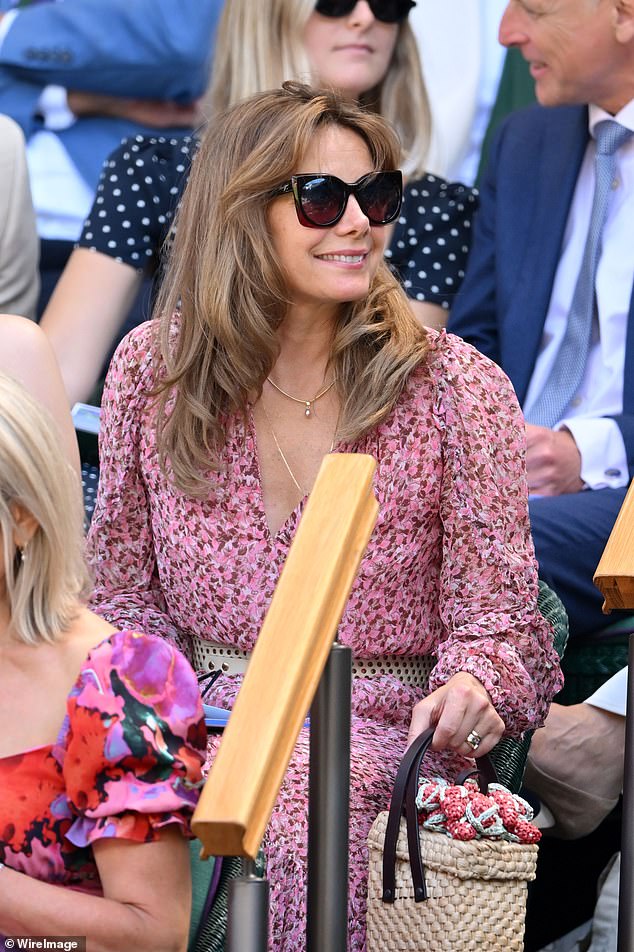 Dame Darcey Bussell looked chic in a pink floral dress as she also watched from the royal box