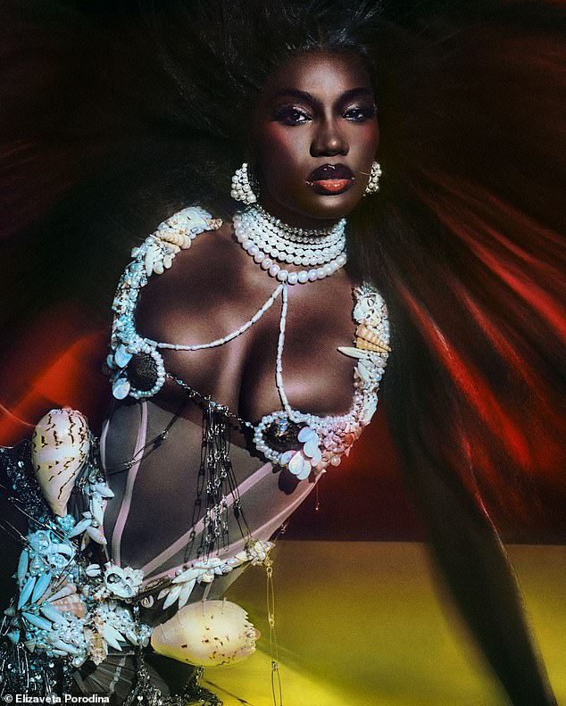 Speaking to British Vogue , Doechii said: 'I'm not that desensitised, and it felt right. I felt like I needed to use that moment, and they were live, so it wasn't s**t they could do about it'
