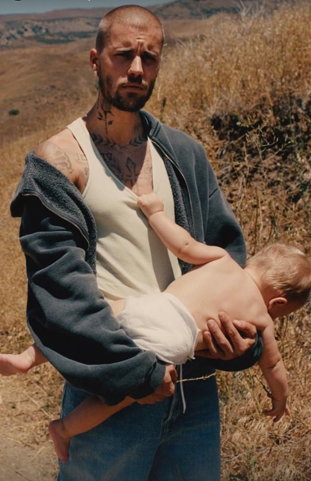 And little Jack Blues, who is almost one, had on no shirt, just white diapers, as his light-colored hair looked longer than usual