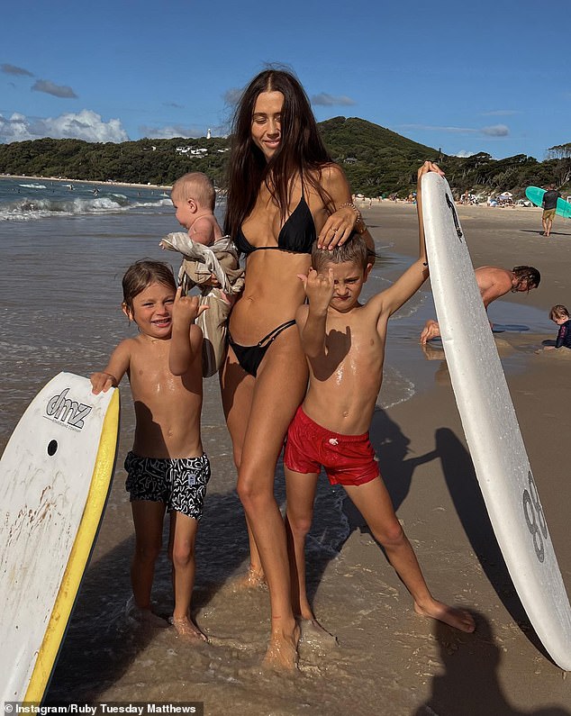Matthews and Dodd share daughter Holiday, two, and the influencer shares sons Rocket, nine, and Mars, eight, with ex-fiancé Ryan Heywood