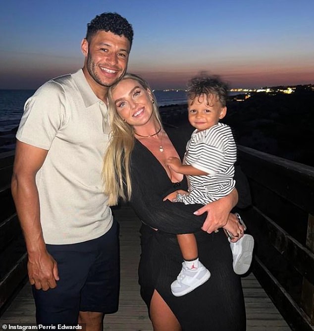 The couple welcomed son Axel in August 2021 before Alex popped the question almost a year later