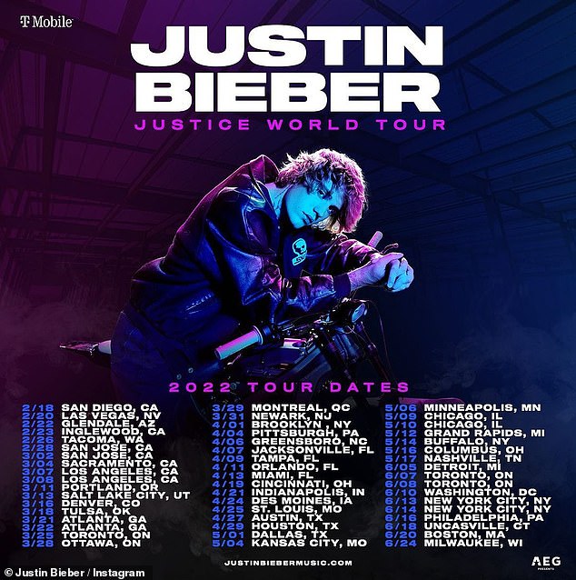 After Bieber cancelled his Justice tour in 2022, Braun's company HYBE America helped the singer pay back $26million of the original $40million advance he received from AEG