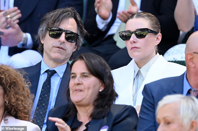 Greta Gerwig and her husband Noah Baumbach were also seated in the royal box