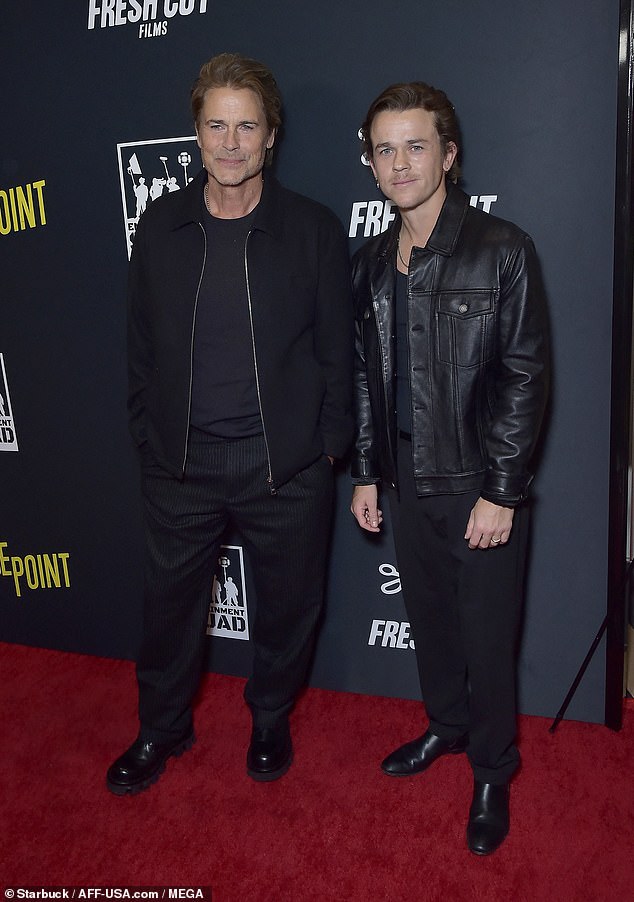 Rob Lowe and son John in January 2025