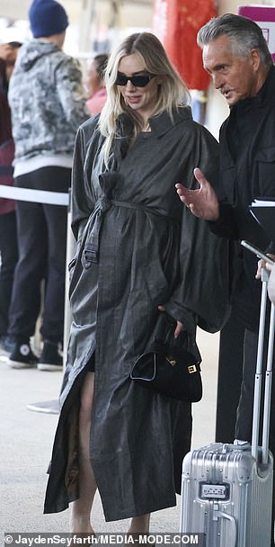 Pictured: Vanessa Kirby arriving in Sydney on Sunday