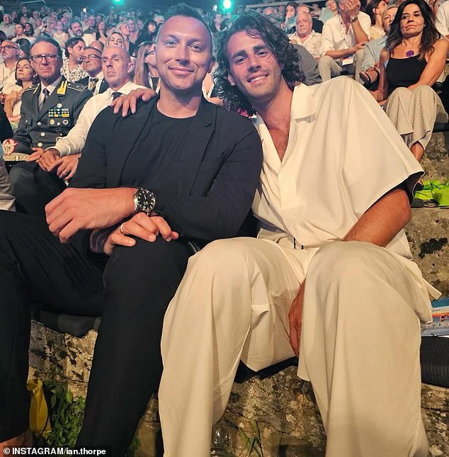 During his travels through Italy, Ian (left) also hung out with Italian high-jumper Gianmarco Tamberi (right)