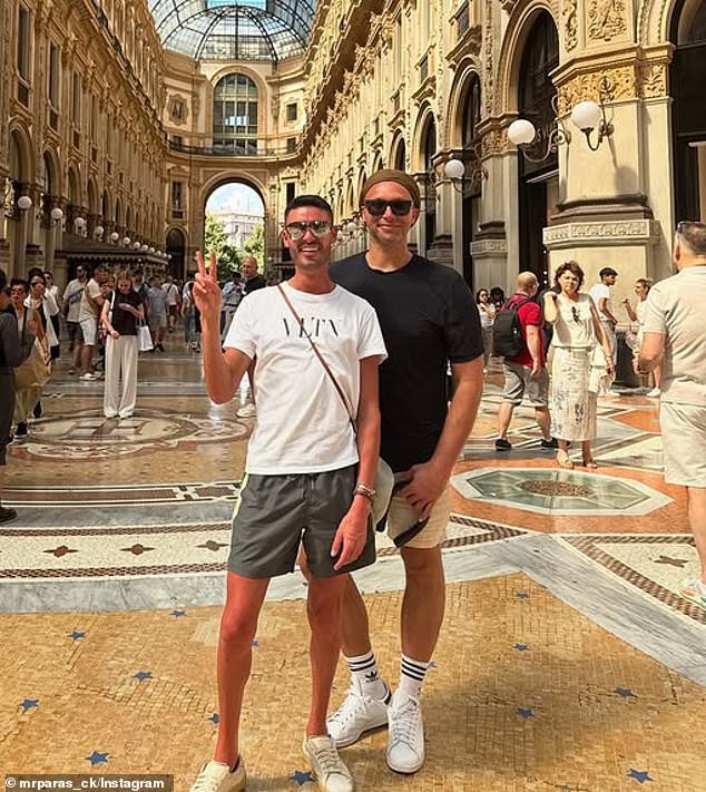 In the photos posted by Paras, he and the five-time Olympic gold medallist could be seen posing at the Piazza Del Duomo