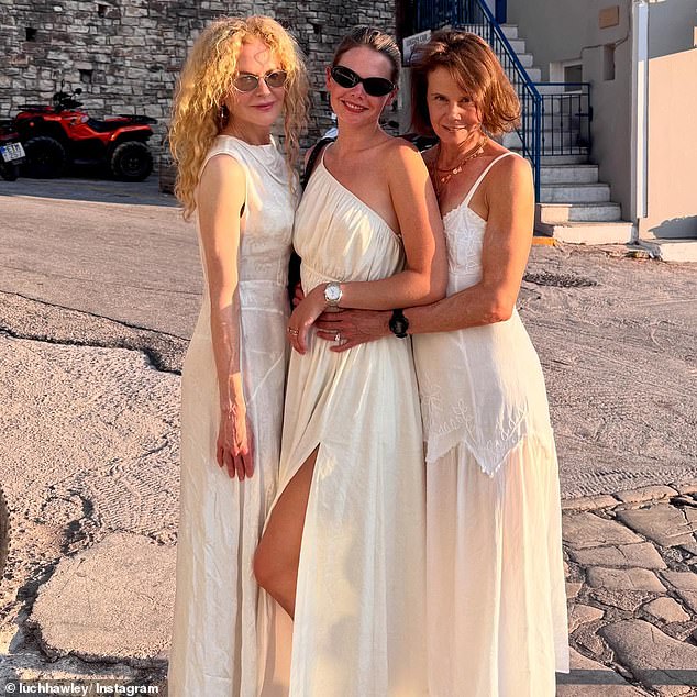 She recently gave fans a rare look at her curly hair while spending time with family in Europe