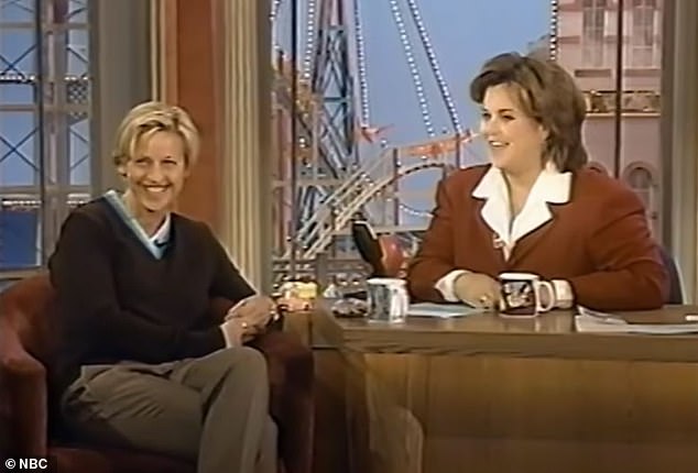 Ironically, the lesbian funnywomen have never shared more in common - being former TV titans who both left the States for the UK following Trump's re-election last November (pictured in 1996)