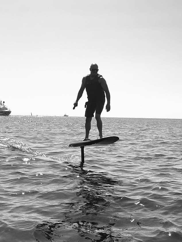 Meanwhile, The Meg star appeared to be enjoying all sorts of activities on water, including surf