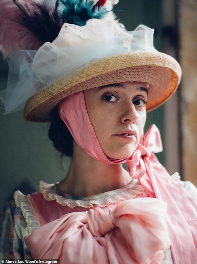 The Sex Education star, 31, was transformed by period clothing as she stepped into the shoes of the writer Fydor Dostoyevsky's wife Anna